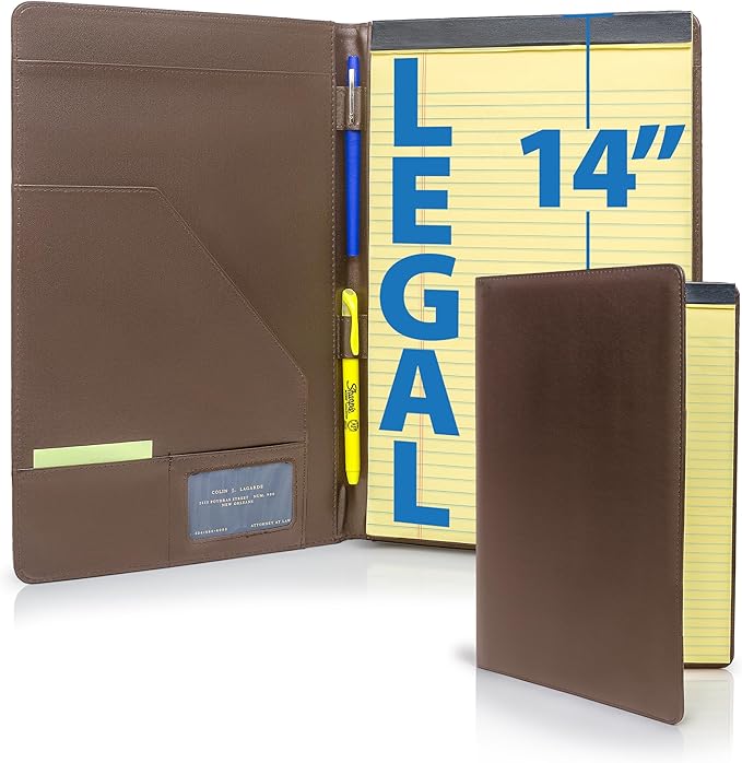 Legal Size Padfolio, 8.5 x 14 Inch Portfolio Folder - Image 3