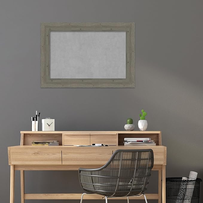Amanti Art Grey Framed Magnetic Board 27x39 Large Vision Board - Image 5