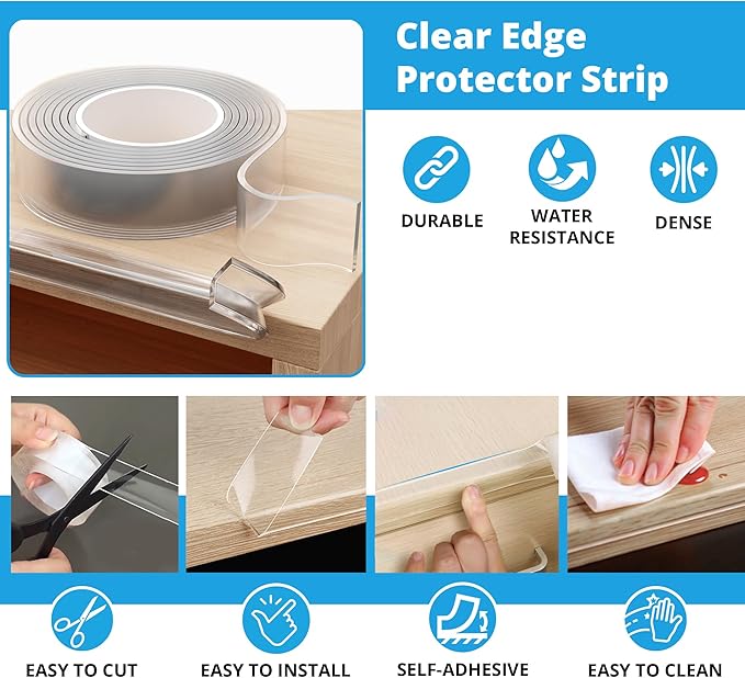 15ft Transparent Soft Edge Guard & Self-Stick Corner Protectors - Image 4