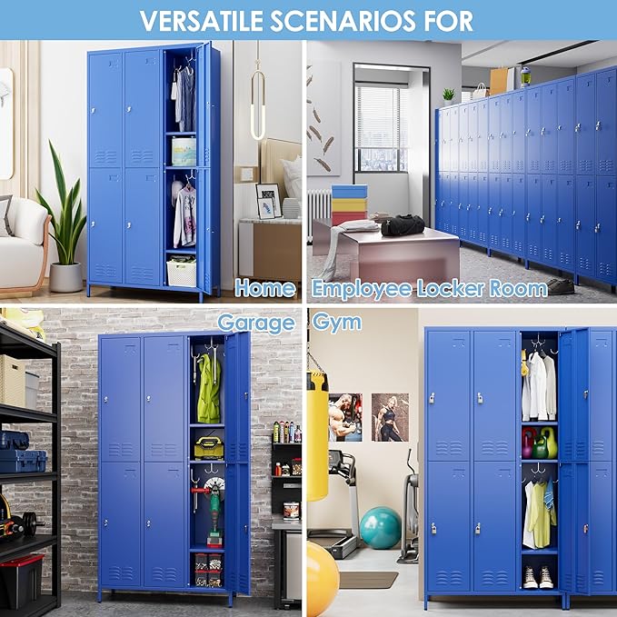 SUPEER 6 Doors Metal Locker for Employees - Image 7