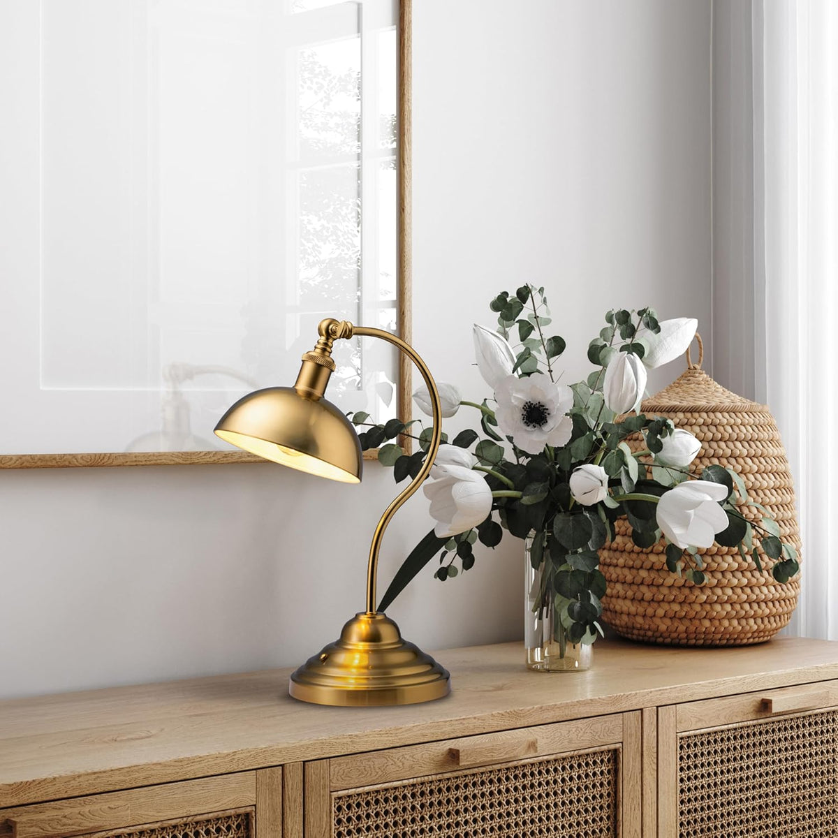 O'Bright Bankers - Cordless LED Table Lamp, Battery-Operated, Rechargeabl...