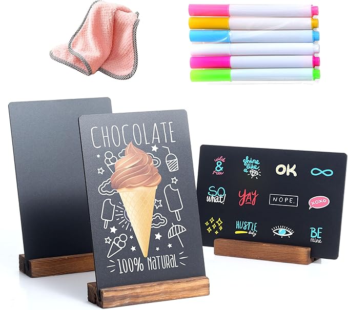 YEEON 3 Pack 5x7 in Chalkboard Sign Small Blackboard Decorative by YEEON