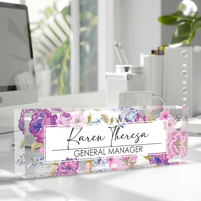 Custom Office Name Plate for Desk, Personalized Gifts for Women, Appreciation - Image 2