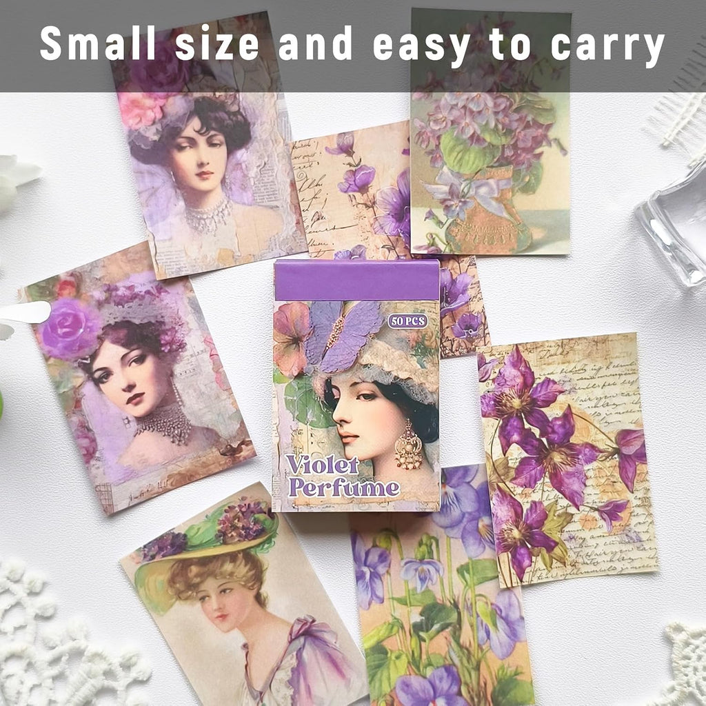 Vintage Washi Sticker Book, 300 PCS Scrapbooking and Journaling Stickers | 300 PCS Vintage Washi Paper Stickers for Journaling, Scrapbooking, Travel Albums, Planners, Junk Journals and DIY Crafts