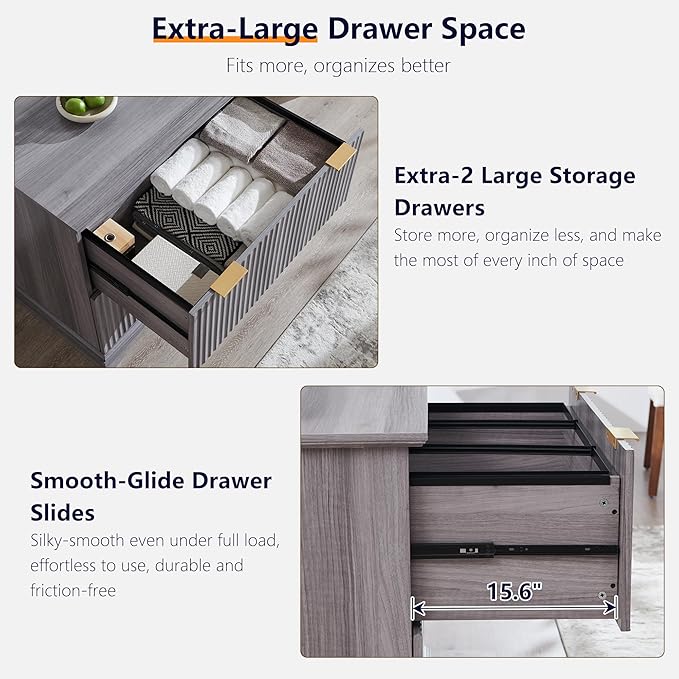 JXQTLINGMU 2 Drawer File Cabinet - Image 7