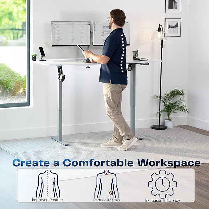 VIVO Electric Dry Erase 71 x 30 in Standing Desk, Memory Height Adjustment - Image 4