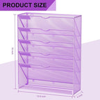 GDINDINFAN Hanging Wall File Organizer 6 Tier Wall Mounted Mail Paper Folder - Image 3