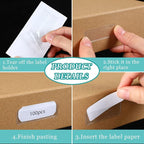 Jeyiour 100 Pcs Label Holders Adhesive Nameplate Pockets Storage Bin Labels - Image 3