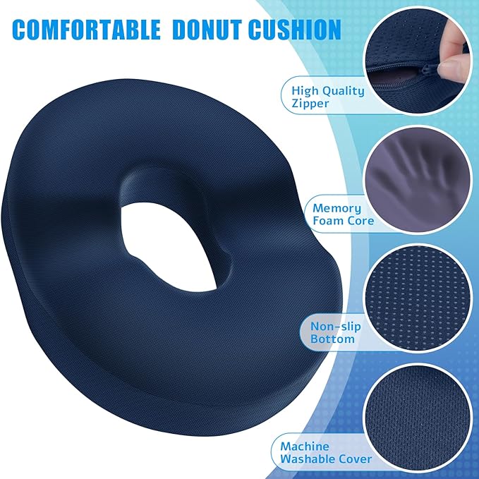 BlissTrends Donut Pillow Seat Cushion, Donut Chair Cushions - Image 3