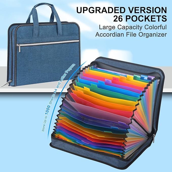 SEEKIND Heavy Duty Accordian File Organizer - Image 2