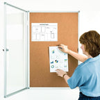 BEST BOARD Pinboard Enclosed Bulletin Board 36 x 24 Inch Lockable Cork - Image 9