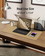 YSAGi Leather Desk Protector, Office Mat, Large Mouse Pad, Non-Slip PU Leather - Image 5