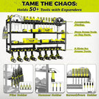 KAFAHOM Power Tool Organizer-8 Drill Holder Wall Mount, 4 Layer Heavy Duty - Image 2