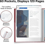 Dunwell Presentation Binder 60-Pocket, Displays 120 Pages, 8.5x11 Portfolio - Image 4