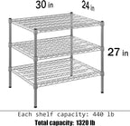 Regal Altair 24" Deep x 30" Wide x 27" Height Wire Shelving Kit | 3-Tier | NSF - Image 3