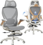 elabest x100 ergonomic mesh office chair with footrest, main product view