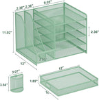 Marbrasse Desk Organizer with File Holder, 5-Tier Paper Letter Tray Organizer - Image 6