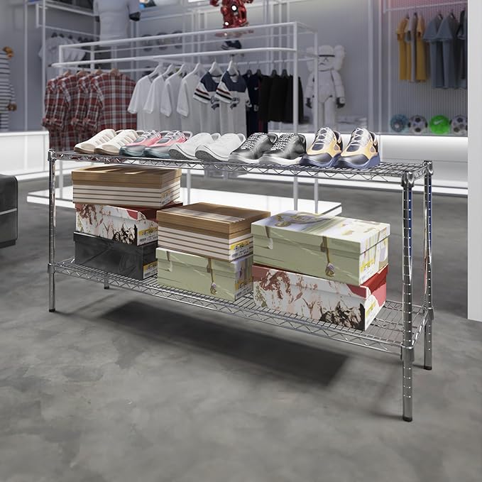 Regal Altair 14" Deep x 60" Wide x 27" Height Wire Shelving Kit | 2-Tier | NSF - Image 2
