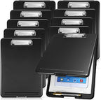 10 Pieces Clipboard with Storage Plastic Storage Clipboard Nursing Clip Board by Chinco