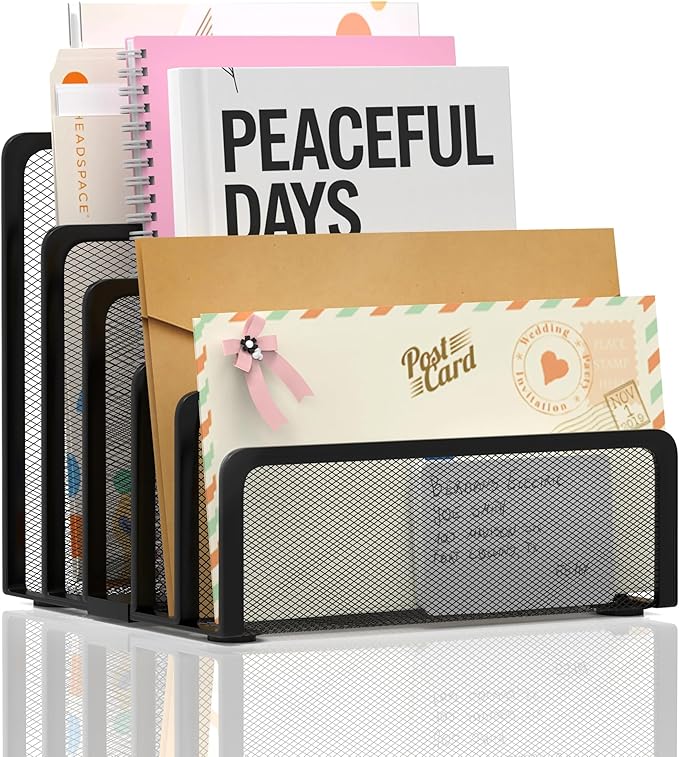 ReePlan Mail Organizer with 5 Slot, Metal Mail Holder by Unknown
