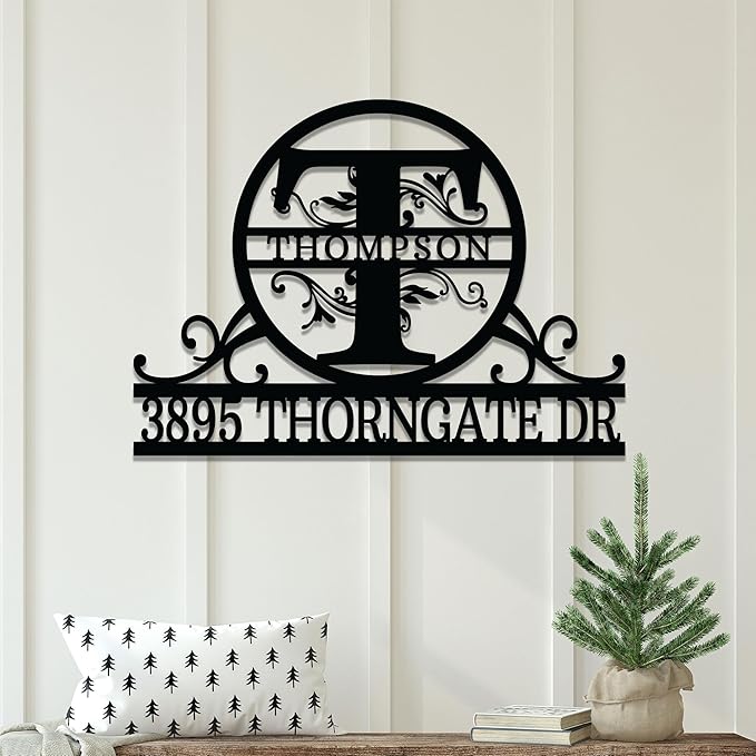 Custom Metal Signs | Personalized Monogram Name Sign | Outdoor Wall Art - Image 5