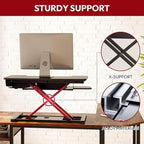 SANODESK 32" Electric Standing Desk Converter, Height Adjustable Riser - Image 5