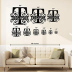 Custom Metal Signs | Personalized Monogram Name Sign | Outdoor Wall Art - Image 3