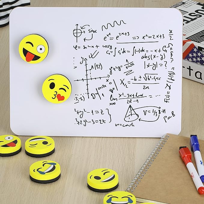 Mr. Pen- Smiley Magnetic Whiteboard Erasers, 8 Pack - Image 6