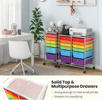 Giantex 12 Drawer Rolling Storage Cart Tools Scrapbook Paper Office School - Image 7