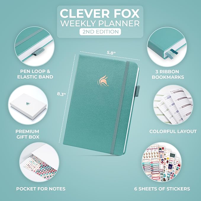 Clever Fox Planner 2nd Edition – Colorful Weekly & Monthly Goal Planner - Image 2