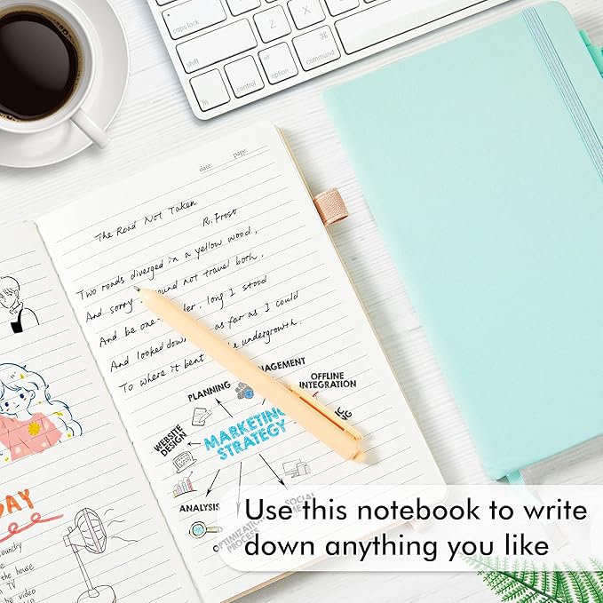 feela 5 Pack Notebooks Journals Bulk, Hardcover Classic Ruled Lined Journals - Image 4