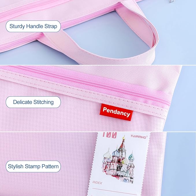 Pendancy Mesh Zipper Pouch 11x13.7 in, A4 Size Foldable Document Storage - Image 5