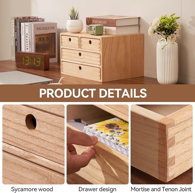 Kirigen Natural Wood Desktop Organizers - Image 6