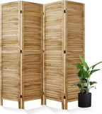 Room Dividers and Folding Privacy Screens, Wood Louvered Separators Divider Wall