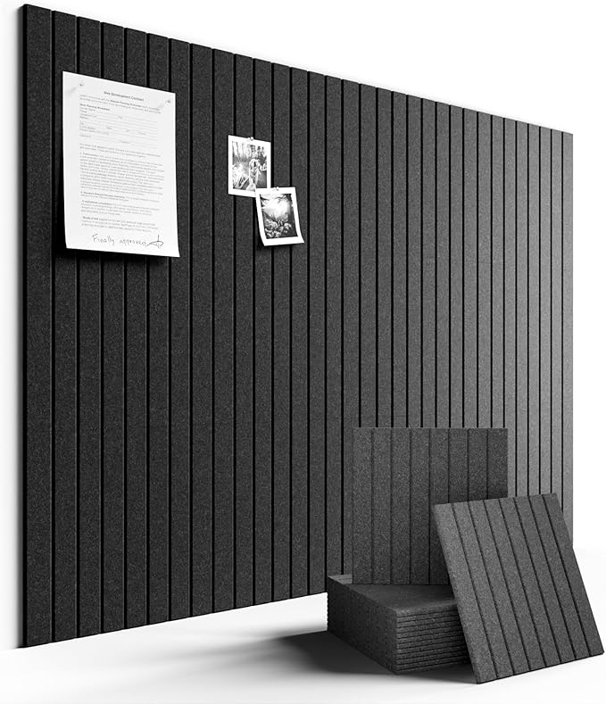 Fluxynara Large Felt Bulletin Board 48" x 36" Cork Board Alternative-12 Pack by FLUXYNARA