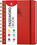 Clever Fox Password Book Spiral – Mini Internet Address & Password Organizer by CleverFox