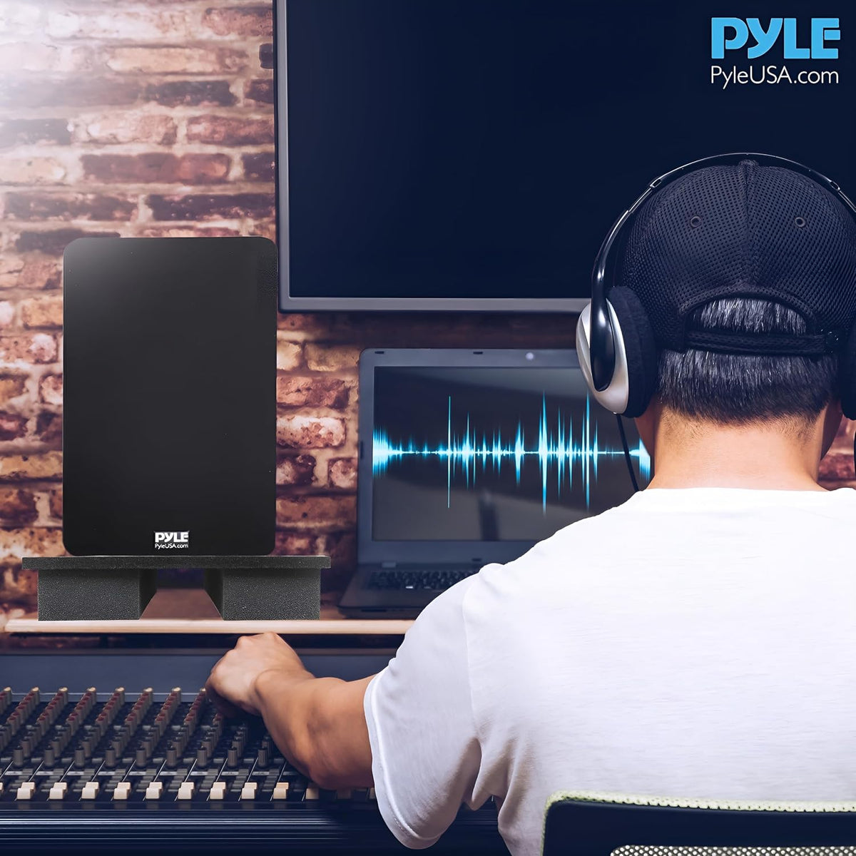 Pyle Sound Dampening Speaker Riser Foam - Audio Acoustic Noise Isolation Plat...
