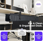 Ascrono Original No Drill Under Desk Cable Management Tray 40.6" - Image 5
