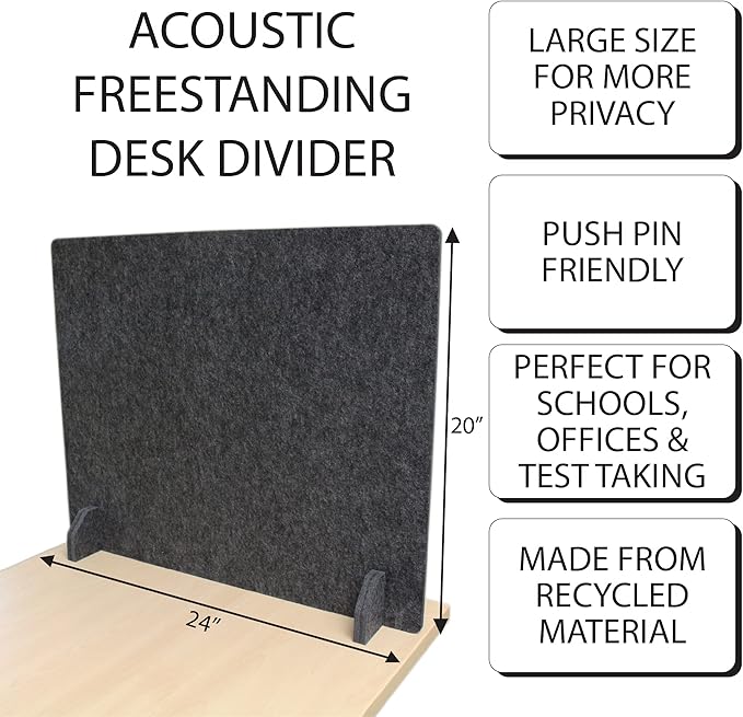 Planche Acoustic Freestanding Desk Divider - Image 2