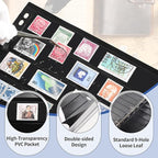 5 Sheets 10 Pages Postage Stamp Album Pages, 8 Pockets 7.7x 1.18in Stamp - Image 4