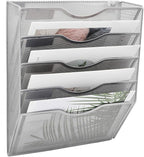 EASEPRES 5 Pocket Mesh Hanging Wall File Organizer, Wall Mounted Mail Paper - Image 7
