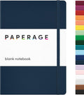 PAPERAGE Blank Journal Notebook, 160 Pages, Medium 5.6 in x 8 in by PAPERAGE