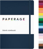 PAPERAGE Blank Journal Notebook, 160 Pages, Medium 5.6 in x 8 in by PAPERAGE