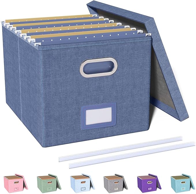 Oterri File Organizer with Lid, File Box, File Cabinet by Oterri