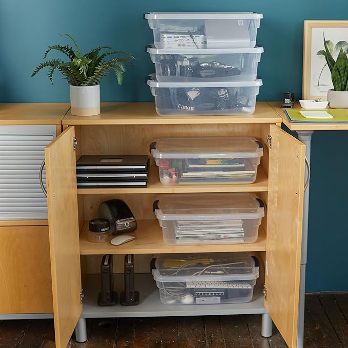 Rubbermaid Cleverstore 17 Qt Clear Storage Bins - Image 5