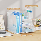 Marbrasse Desk Organizer and Accessories, 3-Tier File Organizer - Image 3