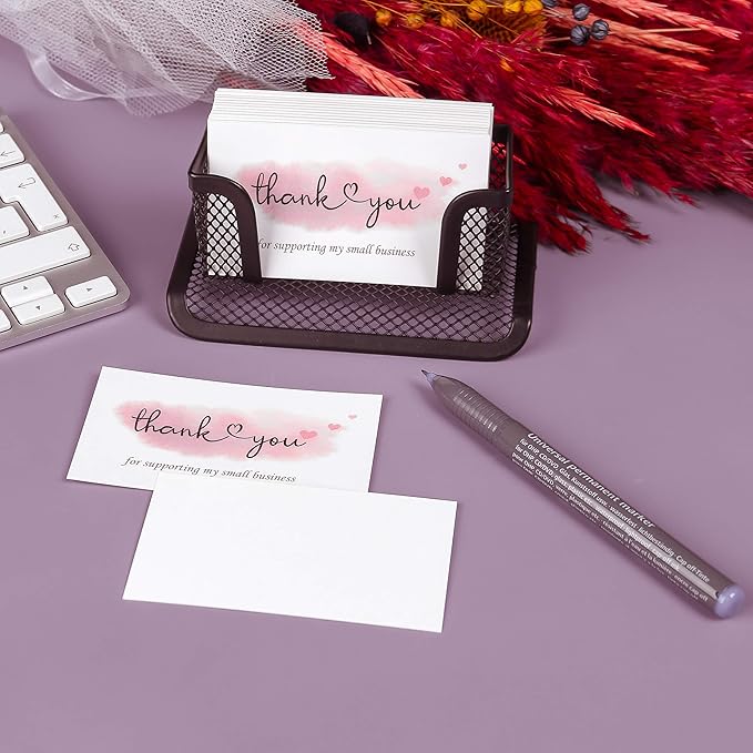 200 Thank You For Supporting My Small Business Cards, Elegant and Professional - Image 4