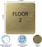Spruce ADA Floor 2 Sign with Braille – Made from Durable Acrylic and Ready to - Image 3