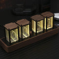 clocteck nixie tube clock walnut digital clock, support, main product view