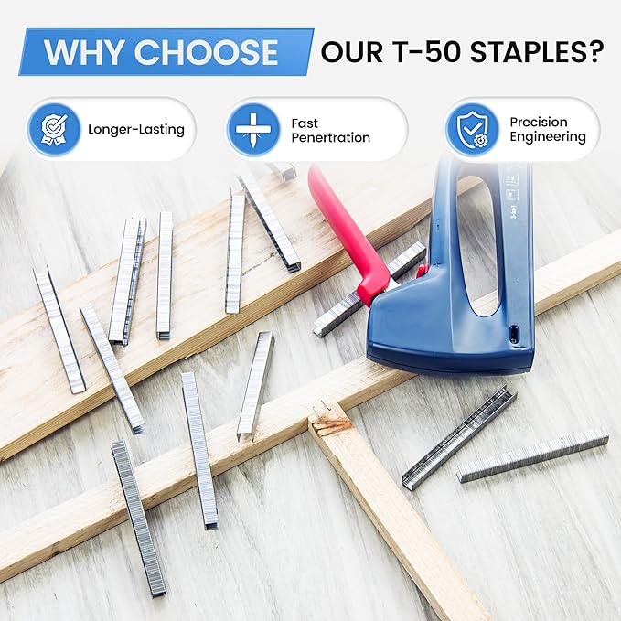 meite T-50 Heavy Duty Staples Marine, 1/2 Inch 304 Stainless Steel Staples - Image 7